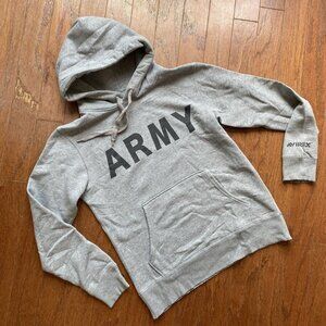 Avirex Gray Army Pullover Hoodie Medium
